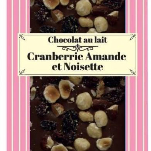 Mendiant chocolat lait cranberries, amandes, noisettes - 110 g