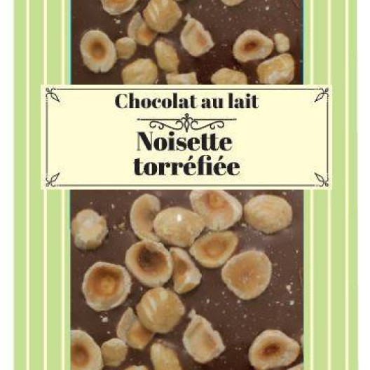 Tablette mendiant chocolat lait, noisettes torréfiées - 110 g