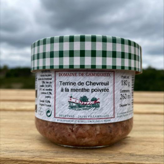 Terrine de chevreuil à la menthe poivrée - 180 g