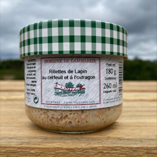 Rillettes de lapin au cerfeuil et à l'estragon - 180g 