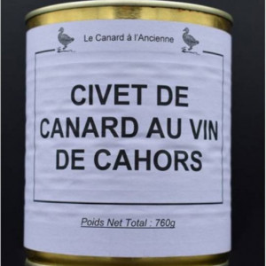 Civet de canard au vin de Cahors - 760 g