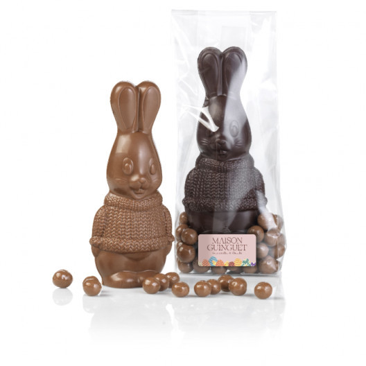 Lapin tricot au chocolat noir - 120 g