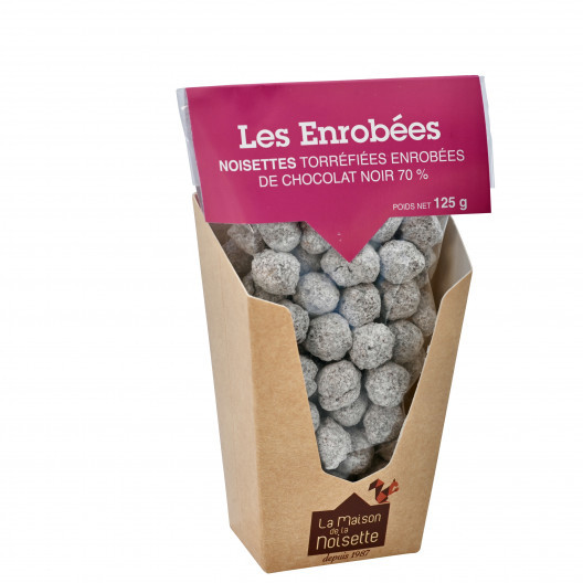 Noisettes torréfiées enrobées "Les Craquantes" - 125 g