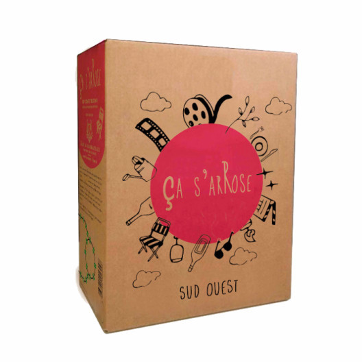 Vin rosé Ca s'arrose, IGP Comte Tolosan - Bag-in-Box 10 L