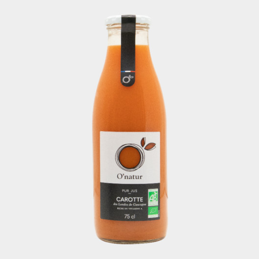 Pur jus de carottes bio des Landes - 75 cl 