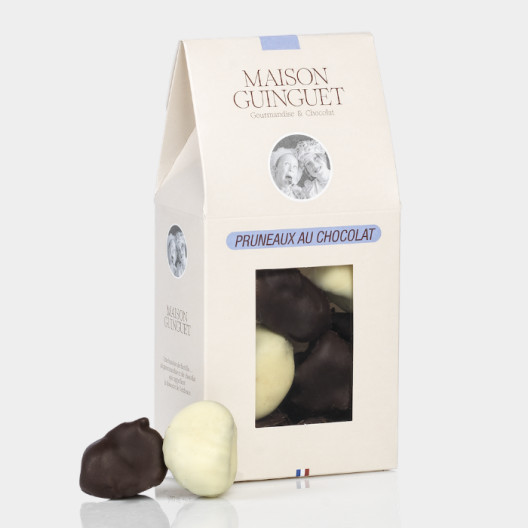 Pruneaux aux chocolats noir et blanc - 200 g