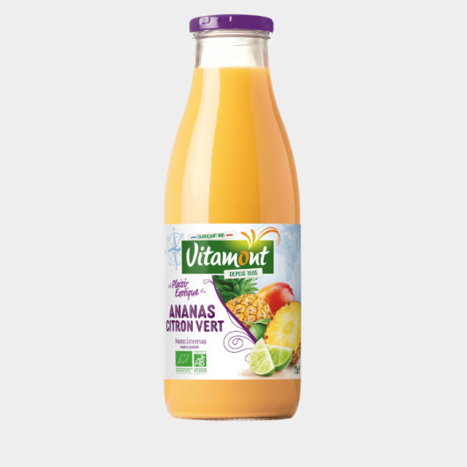 Jus d'ananas et citron vert bio - 75 cl