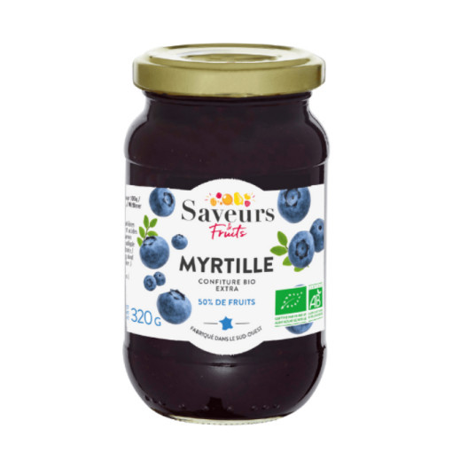 Confiture de myrtilles Bio - 320 g