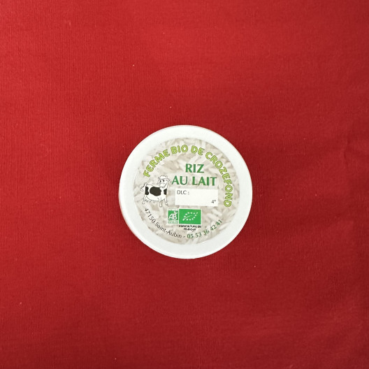Riz au lait fermier bio - 4 x 125 g
