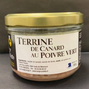 Terrine de canard au Poivre Vert - 180 g