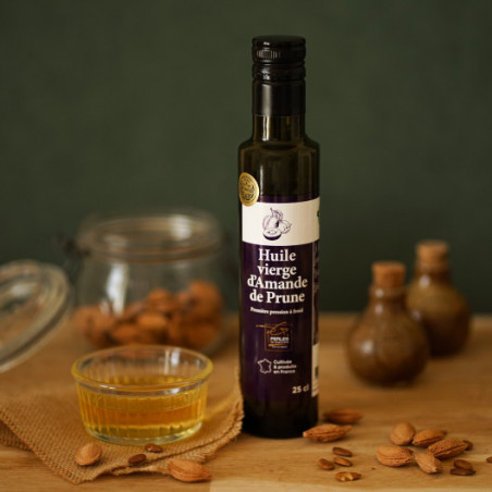 Huile vierge d'amande de prune - 25 cl