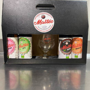 Coffret 4 bières bio + 1 verre Maltéo - 4 x 33 cl