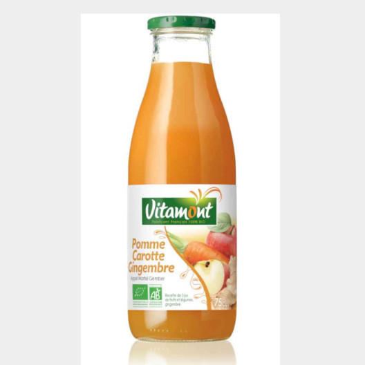 Jus de pomme carotte gingembre bio - 75 cl