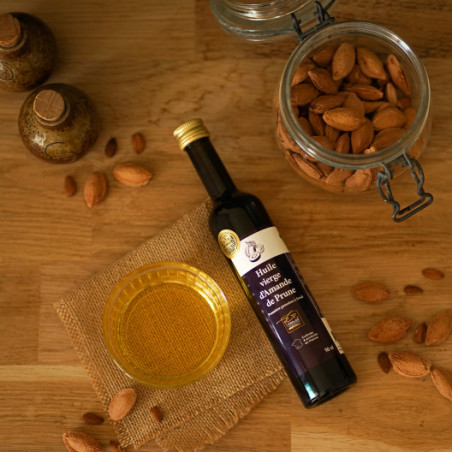 Huile vierge d'amande de prune - 10 cl
