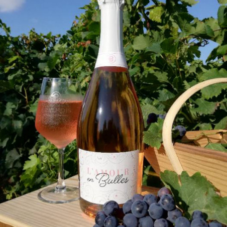 L'amour en bulle, Vin de France - Vin rosé sec pétillant 75 cl