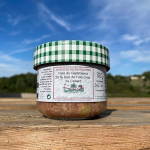 Pâté de Gammareix 20 % bloc de foie gras de canard - 180 g 